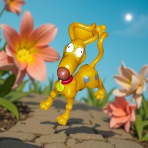 Vintage 1997 Viacom Nickelodeon Rugrats Spike The Dog Figure Toy B3